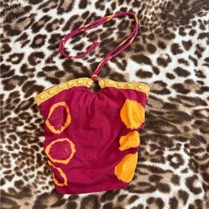 Urban Outfitters Orange Tie-Dye Top
